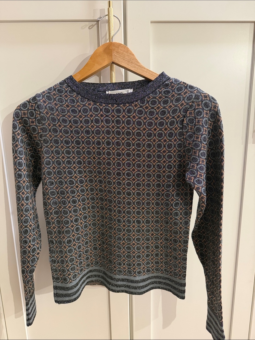 Mango Women’s Geometric Crewneck Sweater